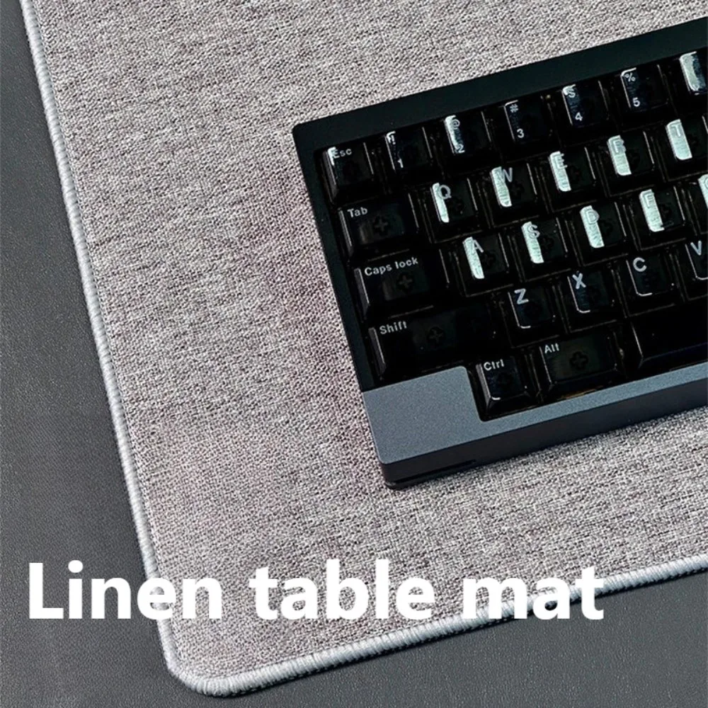 UNKNOWN ERROR Linen Mouse Pad Shock Absorption Noise Reduction Anti-Slip Office Mousepad Large-sized Desk Pad Pc Accessories