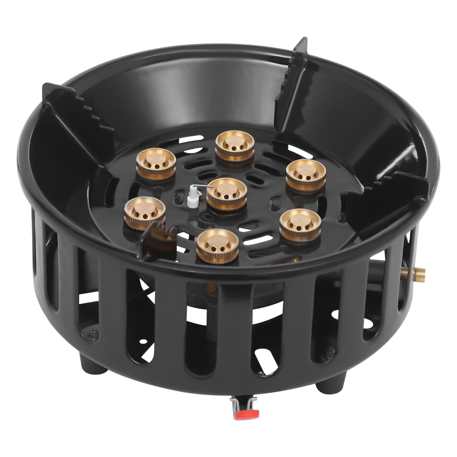 21000W Tragbarer Butan-Campingkocher mit 2 Adaptern, Gaskocher, Propan-Kocher für Outdoor-Kochen und Braten