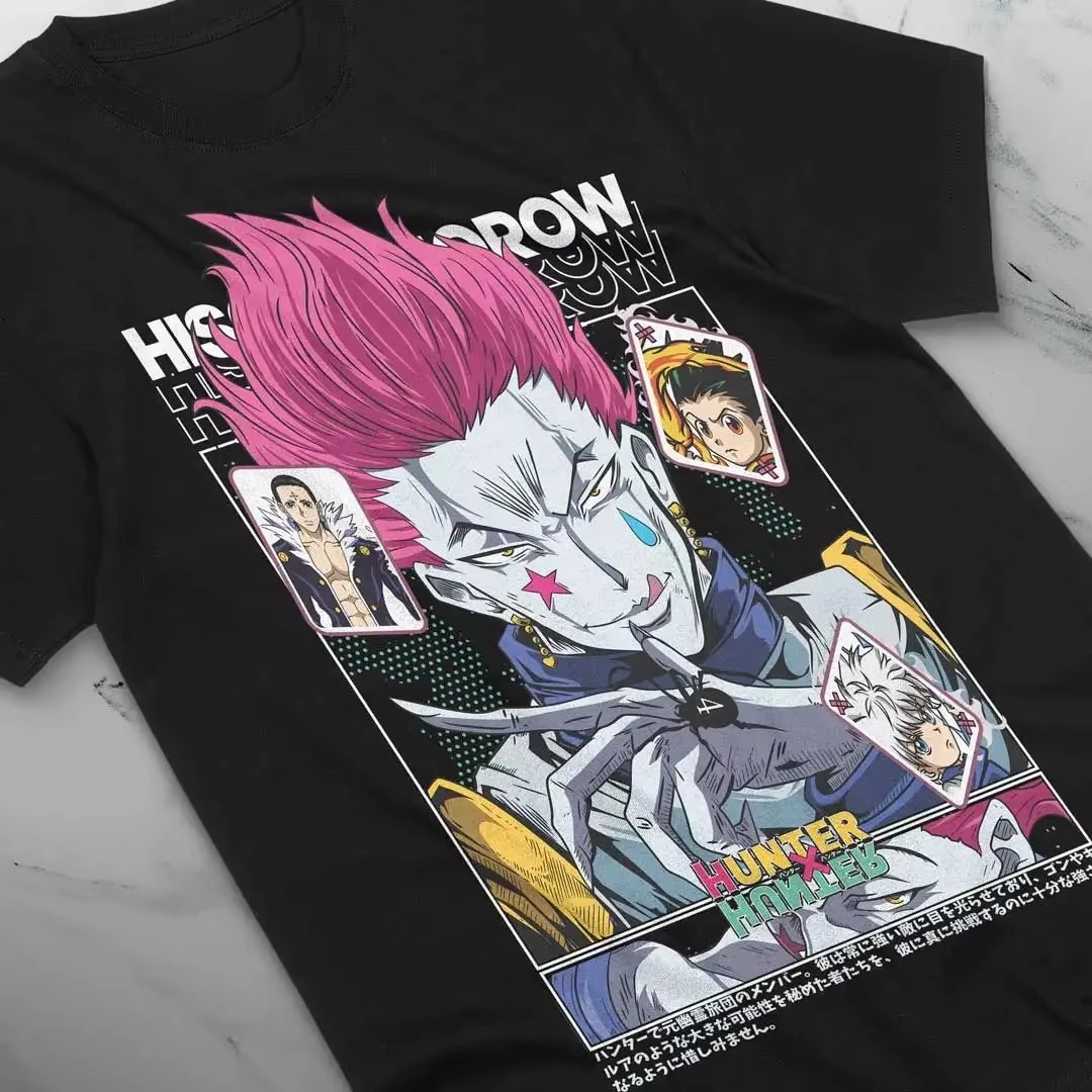 Hisoka Shirt Hunter X Hunter Manga Strip HXH Anime Unisex Tshirt T-Shirt Tee 2026 New Cotton Summer Men Tshirt