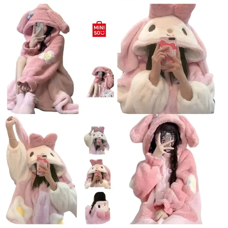 MINISO original new Melody robe cosplay costume Halloween dog Onesies anime cartoon  girl home sleepwear Christmas holiday gift