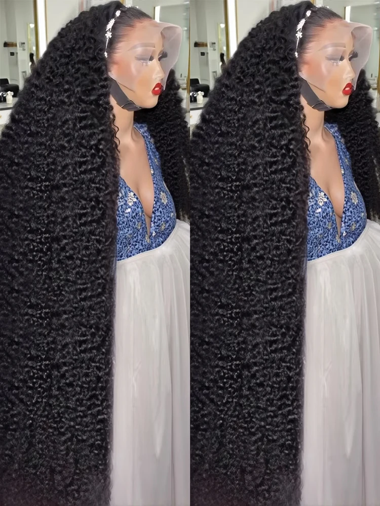 

250% 30 40 46 дюймов Водяные вьющиеся человеческие волосы 13x6 HD Парики фронта шнурка Бразильские глубокие волны 13x4 360 Полные кружевные фронтальные парики для женщин