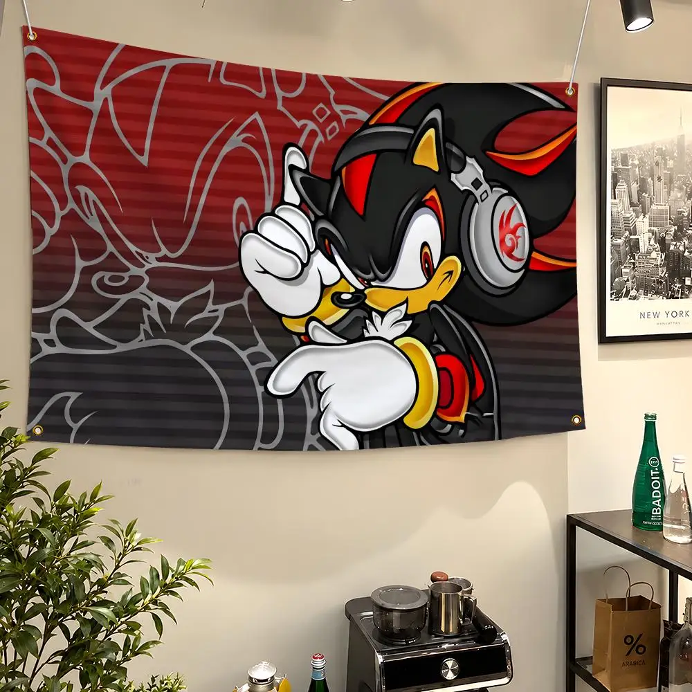 Sonic the Hedgehog Tails Shadow Flags Wall Hanging Flag Banners For Birthday Parties Outdoor Bedroom Dorm Room Decor