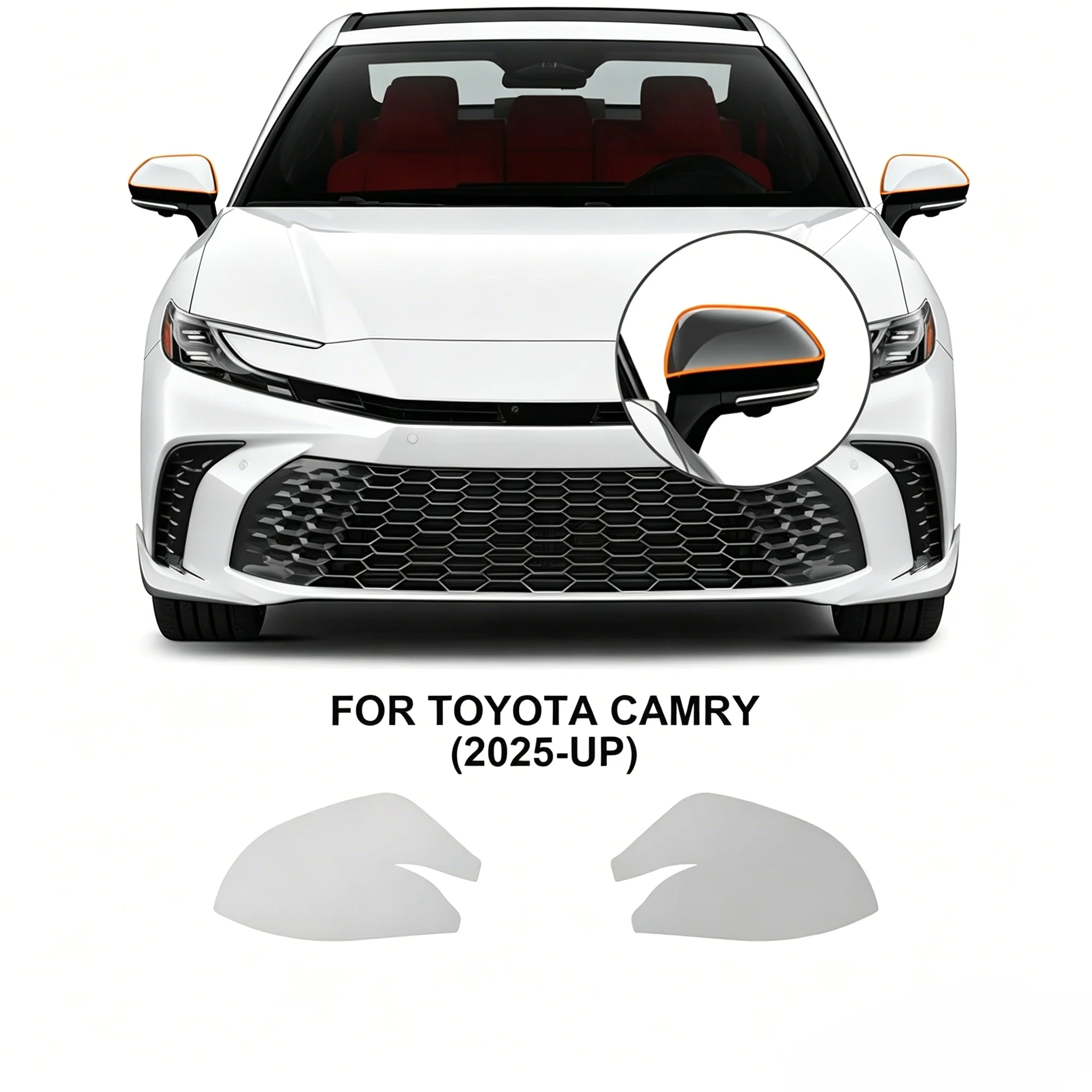 Folie für Toyota Camry 9. Generation XV80 2024-2026 Autoscheinwerfer Transparente TPU-Schutzfolie Auto-Rückansicht AB-Säulen-Schutzfolie – Detail 11
