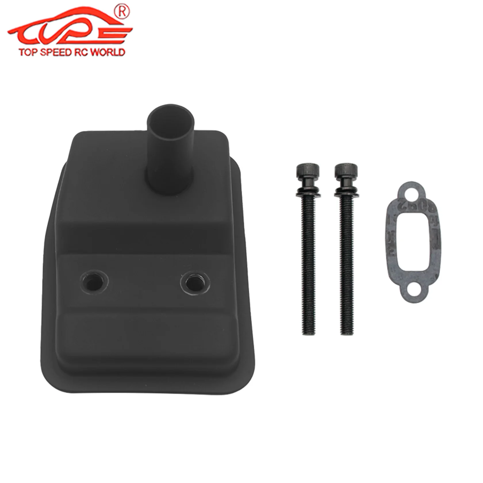 Metal Muffler Exhaust Silence Box of 23CC~45CC Engine for 1/5 Rc HPI ROFUN ROVAN KM BAJA 5B 5T 5SC FG LOSI 5IVE T GoPed Redcat