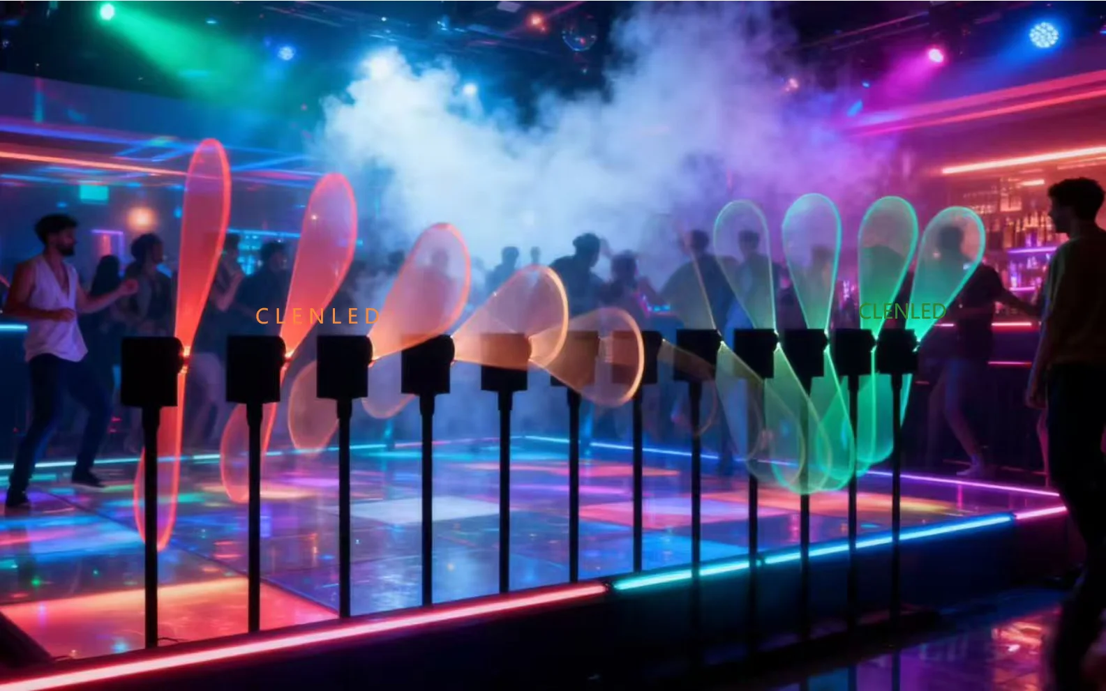 360 Degree Rotation 24V RGB Led Pixel Fan Disco Tube Light Nightclub Decoration DMX Stage Lights for Events view 3
