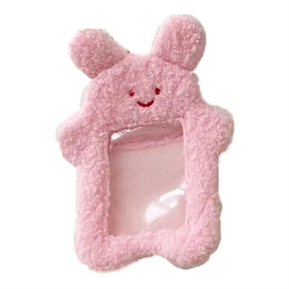 Cute Photocard Case Student Card Holder Cartoon Cat Photocard Case Idol Photos Protective Cover Bag Keychain