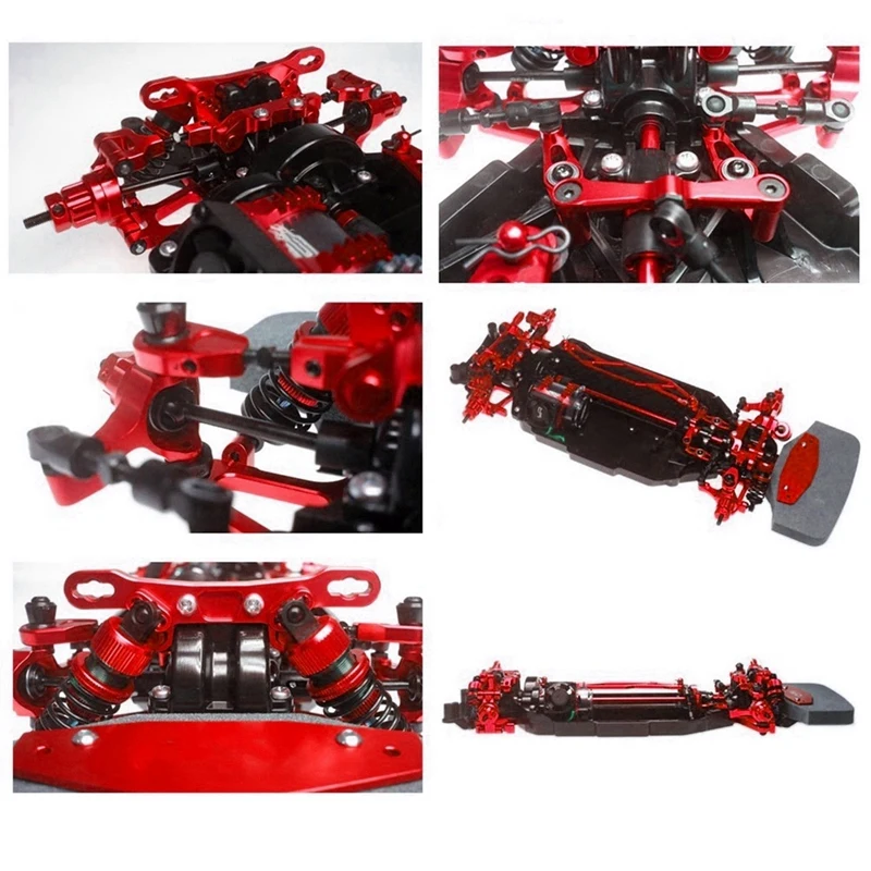 2 peças de montagem de braço de suspensão superior de metal para Tamiya TT-02 TT02 TT02T 1/10 RC peças de atualização de carro