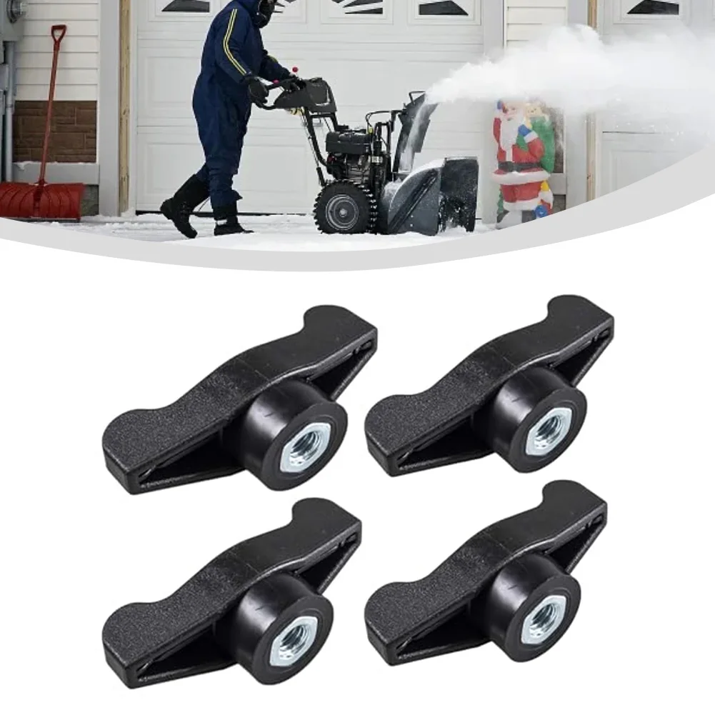 4 pezzi 720-04122 sostituzione dell'ala della manopola per tosaerba e spazzaneve accessori per attrezzi da giardino con ala in plastica nera