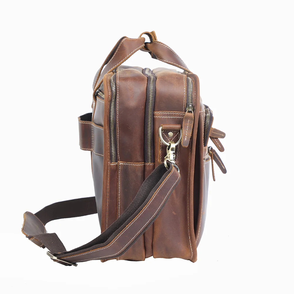 S.WORKER Premium Echtleder Business-Handtasche 16" Laptop Vintage Herren-Aktentasche für Arbeit & Reisen – Detail 28