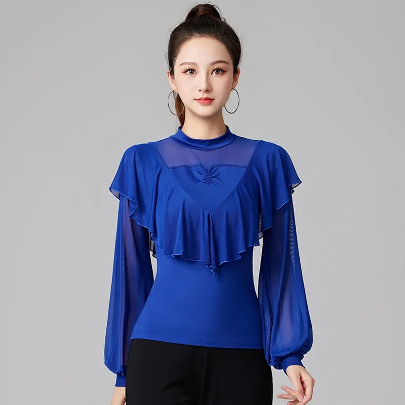 女性のための正方形のダンスコスチューム,長袖,latinダンスの練習,パフォーマンスウェア,ボールルーム,ママ,新しい夏