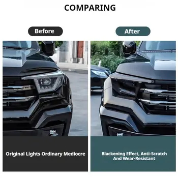 適用於菲亞特500 Abarth 2013-2020款的汽車大燈保護膜,煙燻黑TPU材質,透明保護貼紙配件 10 最佳銷售 阿巴斯配件 - №4