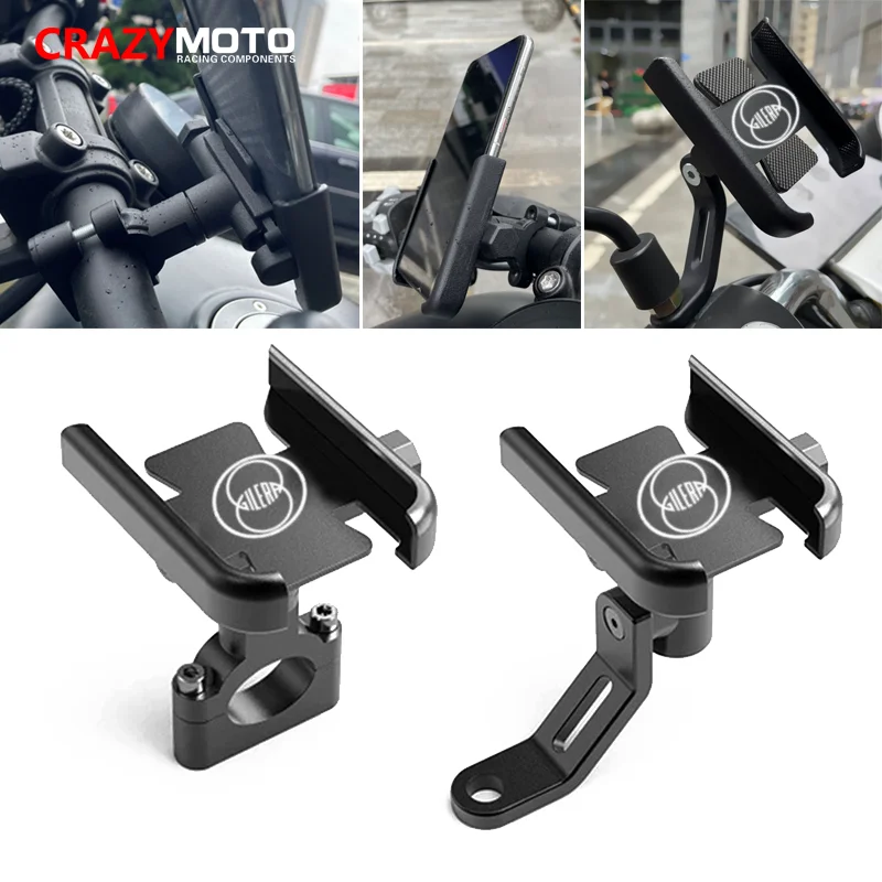 

For Gilera GP800 Fuoco Nexus 500 Runner 50 125 200 Accessories Motorcycle Handlebar Mobile Phone Holder GPS Stand Bracket