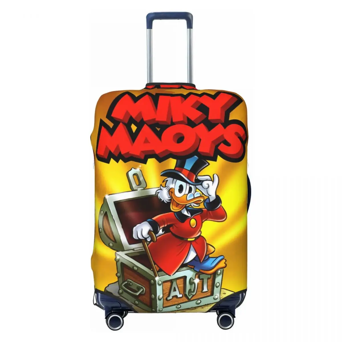 Cartoon Donald Duck Gold Suitcase Cover Vacation Business Fun Luggage Accesories Protector