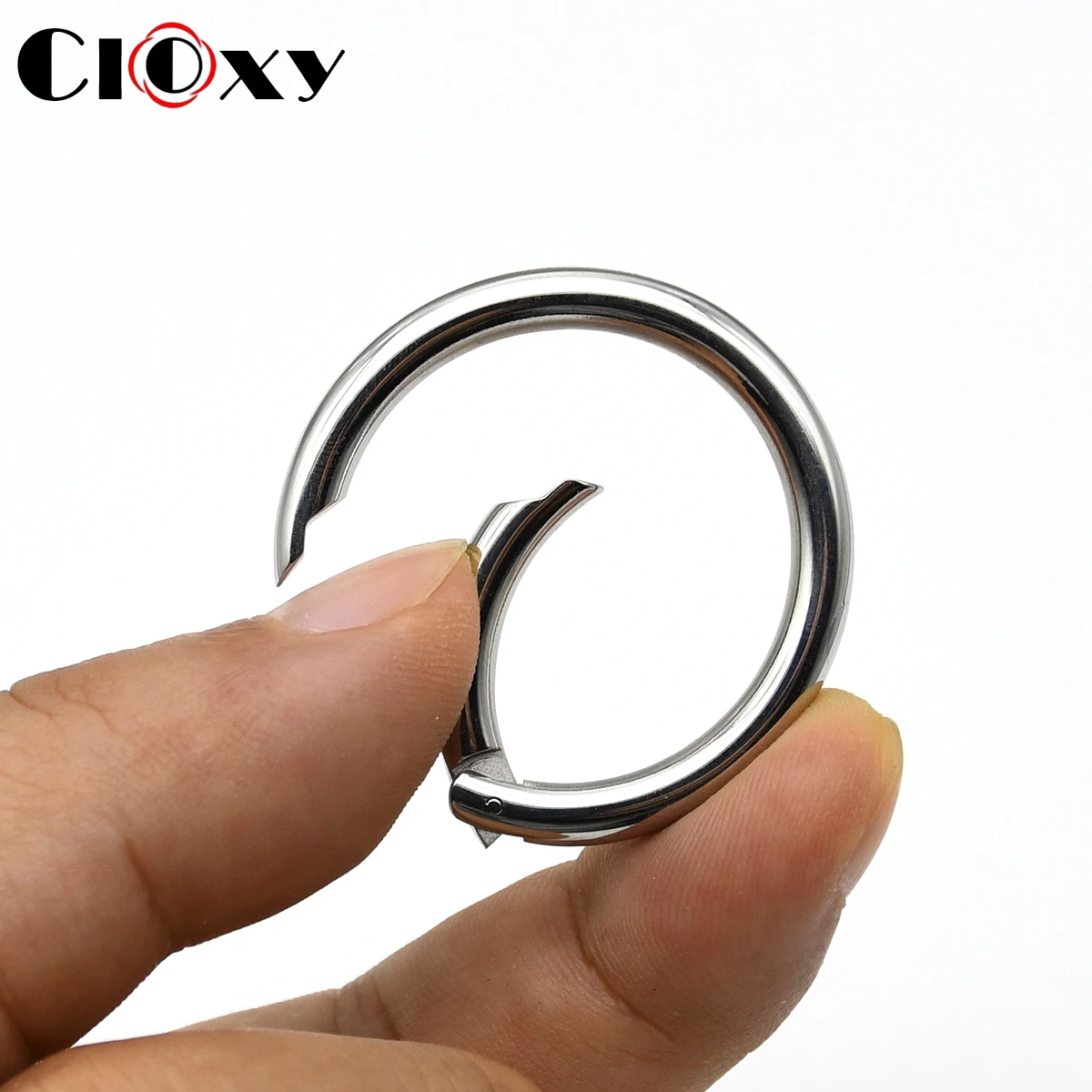 1piece Stainless Steel Openable Keyring Spring Gate O Ring Bag Strap Buckle Trigger Snap Clasp Clip Connector Parts Accessories