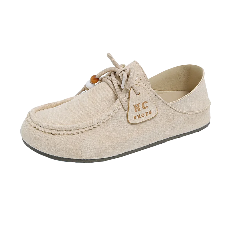 Fashion Brand Shoes Woman 2025 Autumn New Vintage Suede Loafers Pumps Women's Casual Flats Shoes British Style Flat Single Shoes