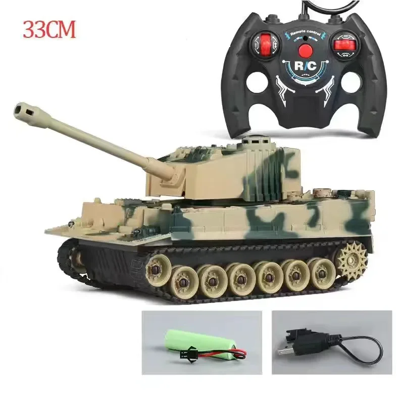 

2.4G RC Tank 4CH Remote Control Crawler Tank Shoot Electronic Vehicle Radio Controlled War Tiger M1 Leopard Toys For Boys Gifts