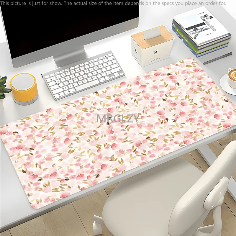 

Primrose Floral Mouse Pad Large Rubber Base Anti-slip PC Desk Accessories Mousepad for Offices and Gamer Keyboard Mats Decor Mat