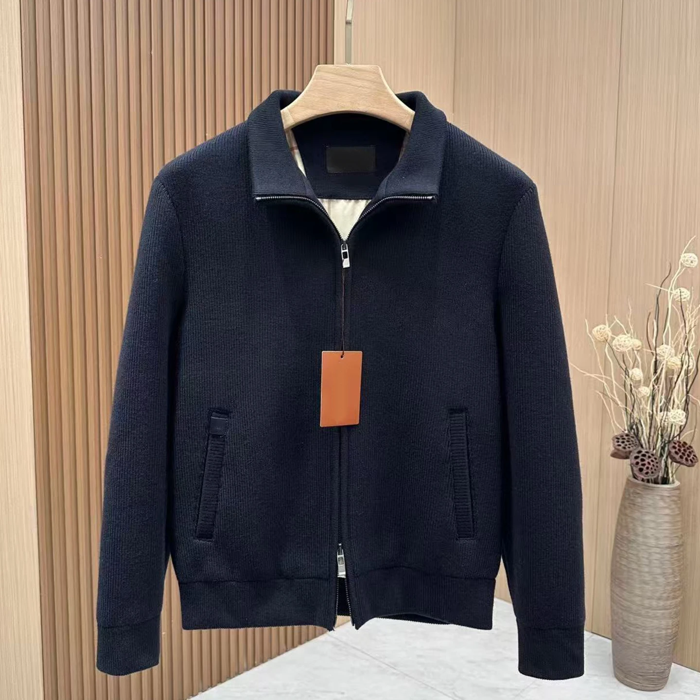 

LP 25aw повседневная мужская куртка из чистой шерсти с воротником-стойкой