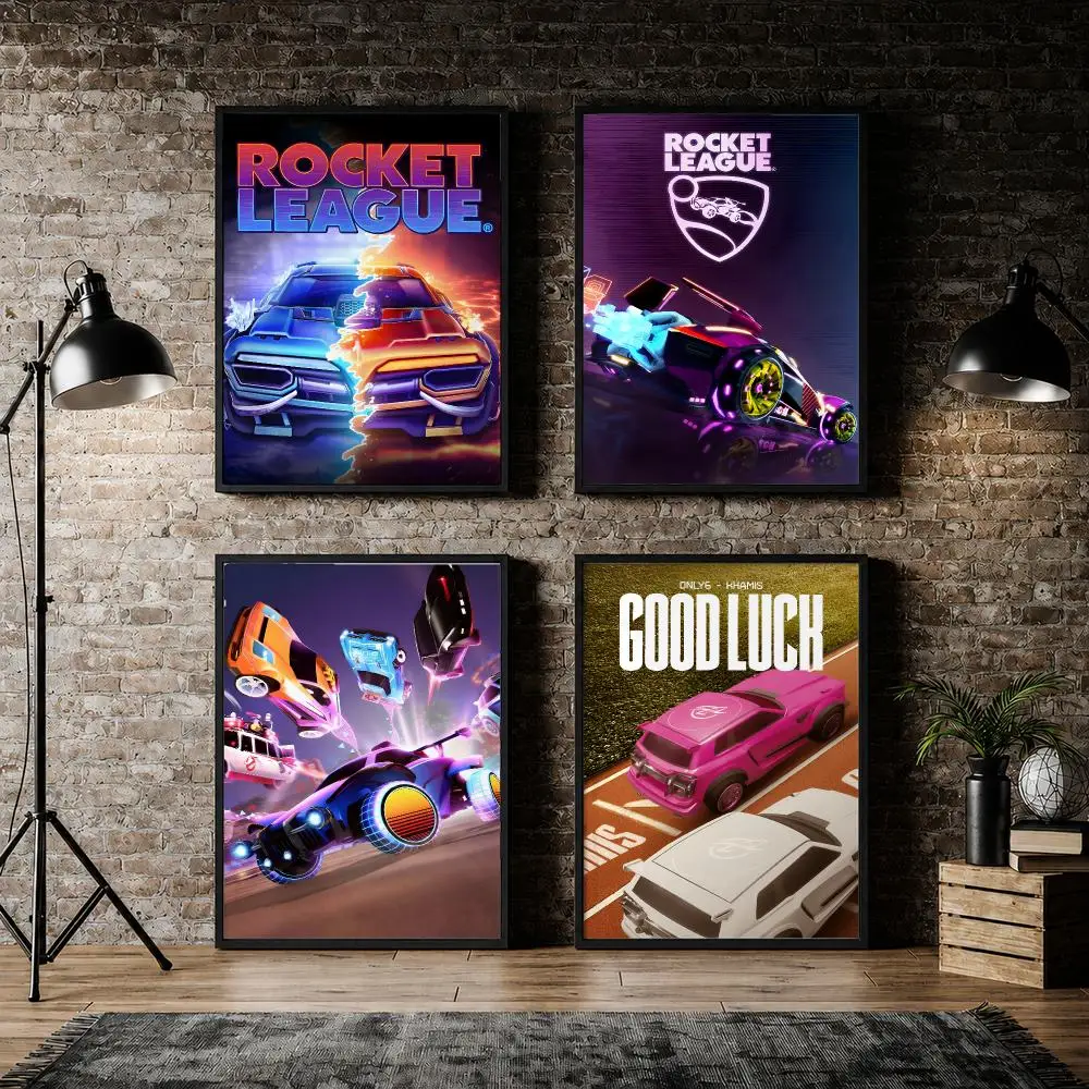 Game Rocket League Esports Racing Poster Pvc HD Peel and Stick Modern poster Home Office Living Room Dining Room Wall Decor