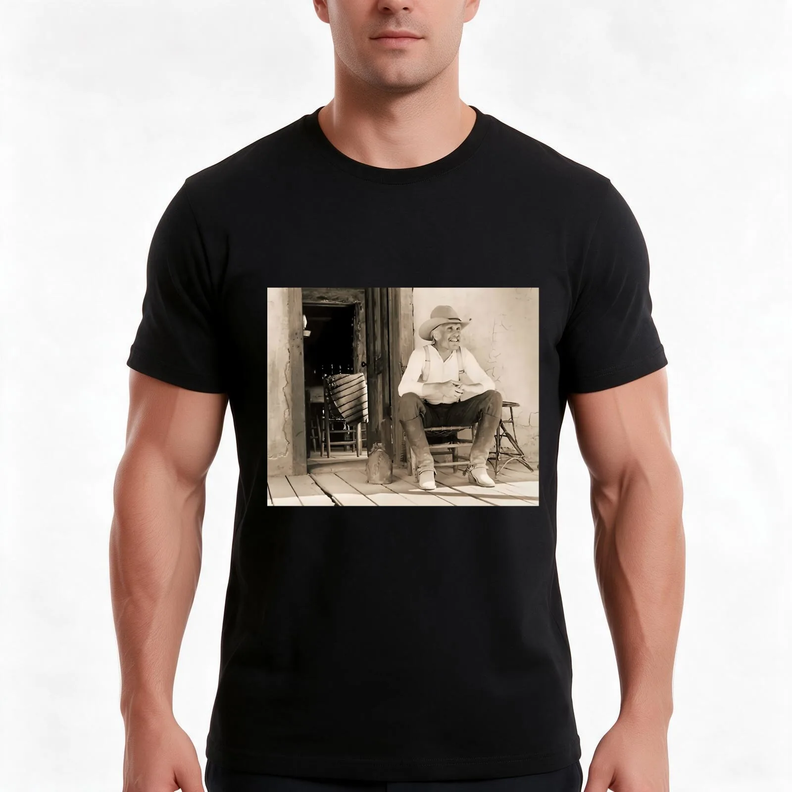 Lonesome Dove T-Shirt, Summer Casual Cotton Tee, Oversized Streetwear Tops, Vintage Graphic Print, Loose Fit Short Sleeve