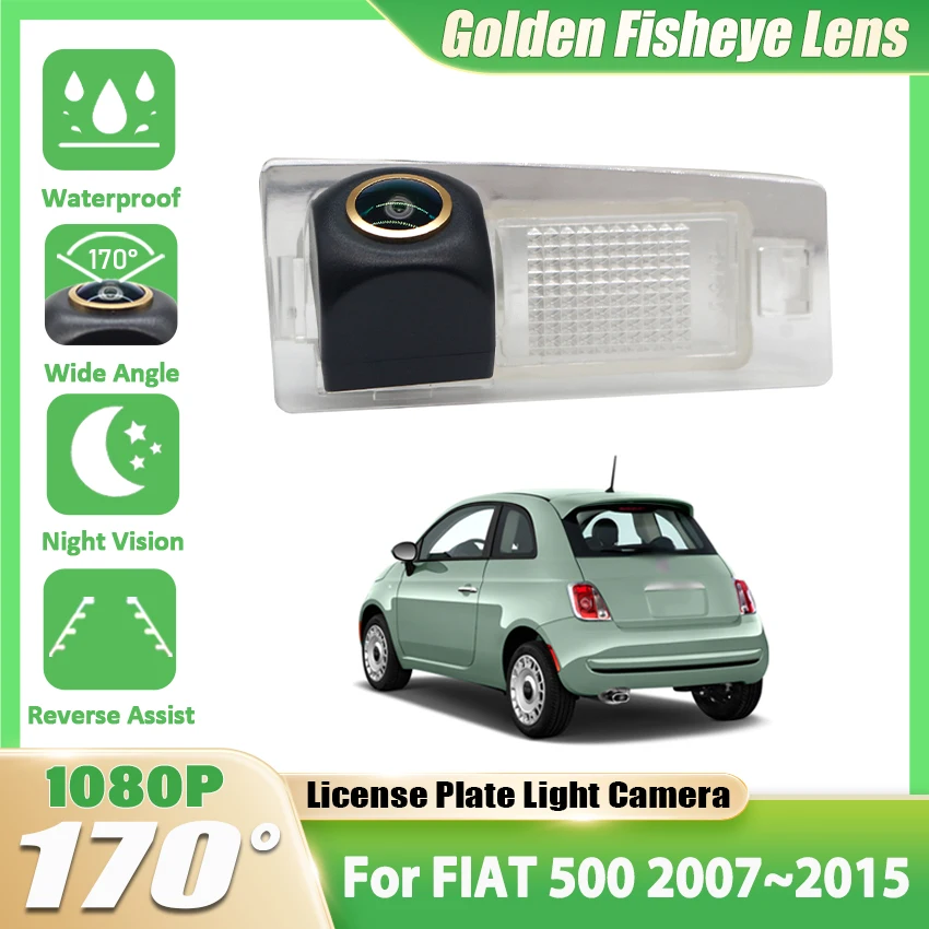 Car Rear View Back Up Reverse Parking Camera For FIAT 500 2007 2008 2009 2010 2011 2012 2013 2014 2015 170° full HD Night Vision