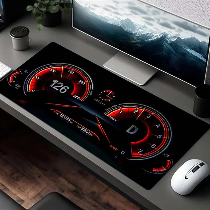 CIFBUY Dynamic Car Dashboard Mouse Pad Anti-Slip Durable Stitched Edge HD Print Desk Mat for Computer Gaming Office Study Decor