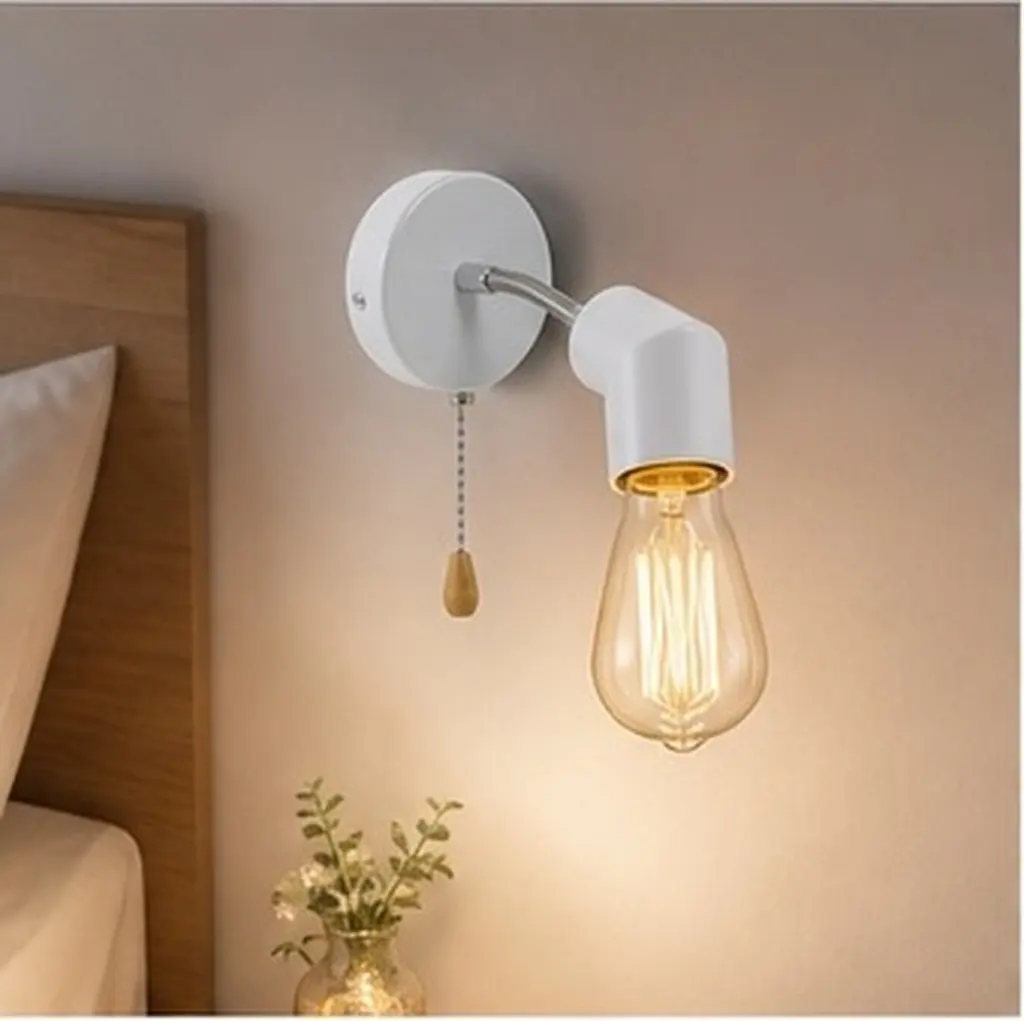 E27 Plastic Wall Light Socket Lamp Holder Set – Indoor/Outdoor Reading Light Fixture, Sturdy & Easy Install