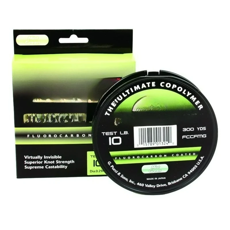 

Флюорокарбоновая мононить с покрытием, цвет Mist Green, 10 фунтов, 300 ярдов