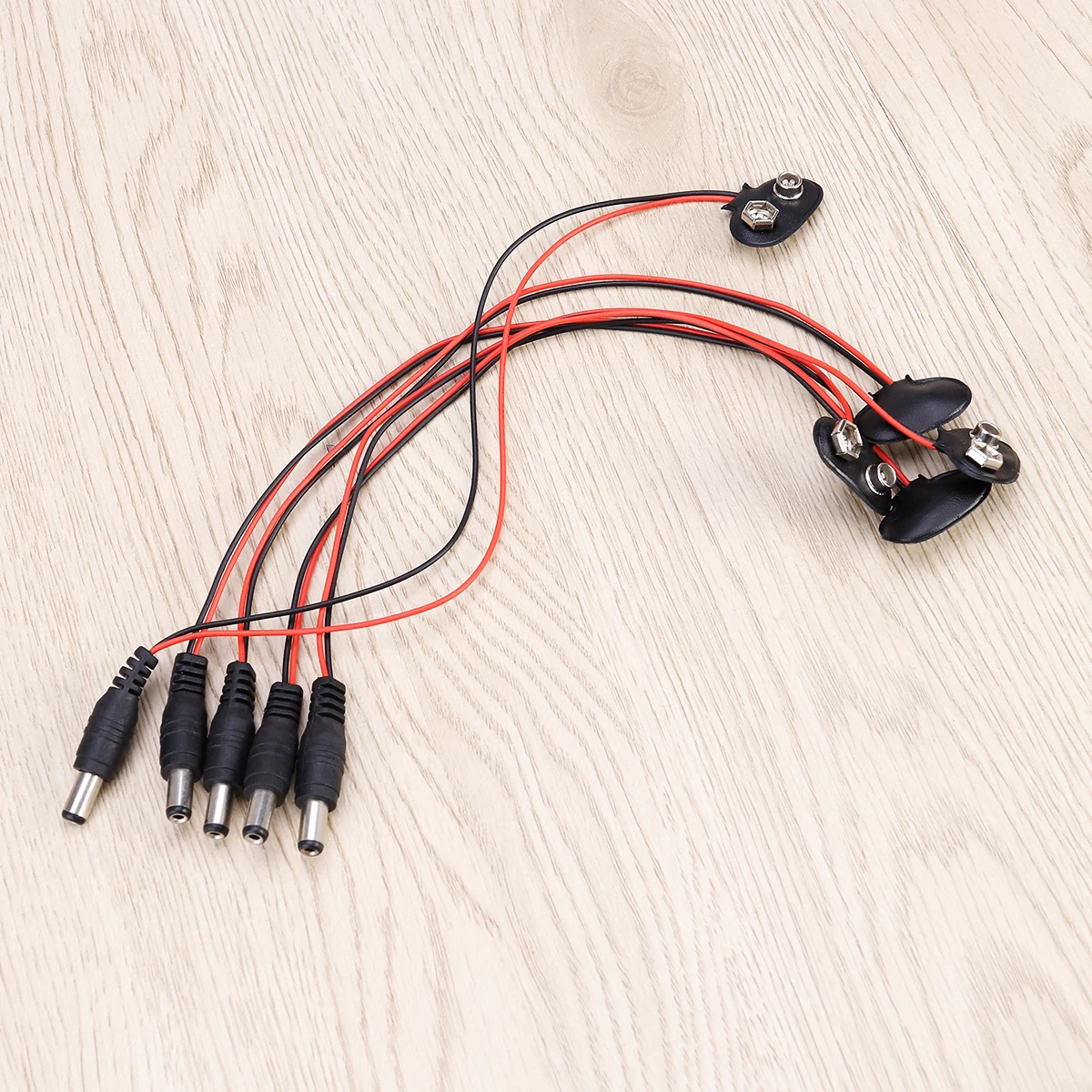 

5 pcs 9V Clip T Shape Connector Cable 5.5 X 2.1 Mm Male Dc Plug For Led Strip Multimeter Alarm Tool Parts