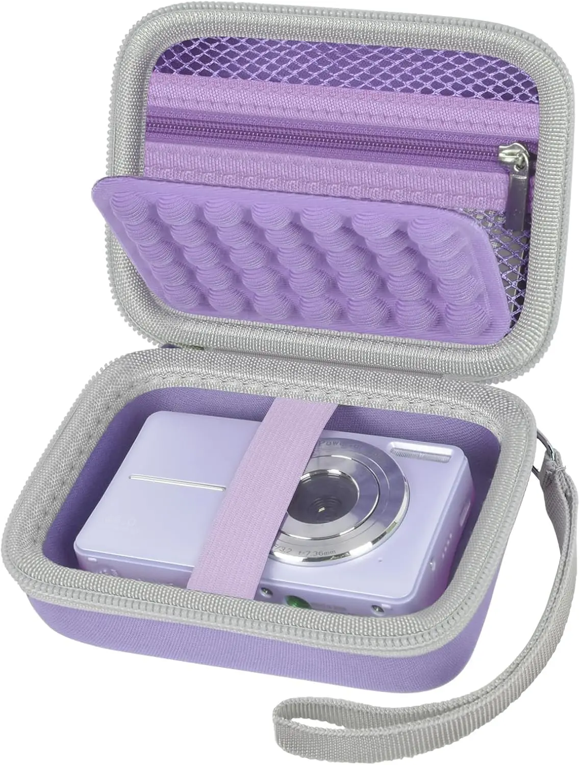 

Kids Camera Case for Most Digital Cameras, Purple Storage Box for Vlogging, Accessories Only
