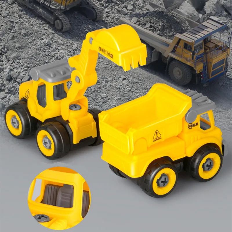 Nut Disassembly Loading Unloading Engineering Truck Excavator Bulldozer Kids Screw Boys Creative Tool Education Toys Car Model