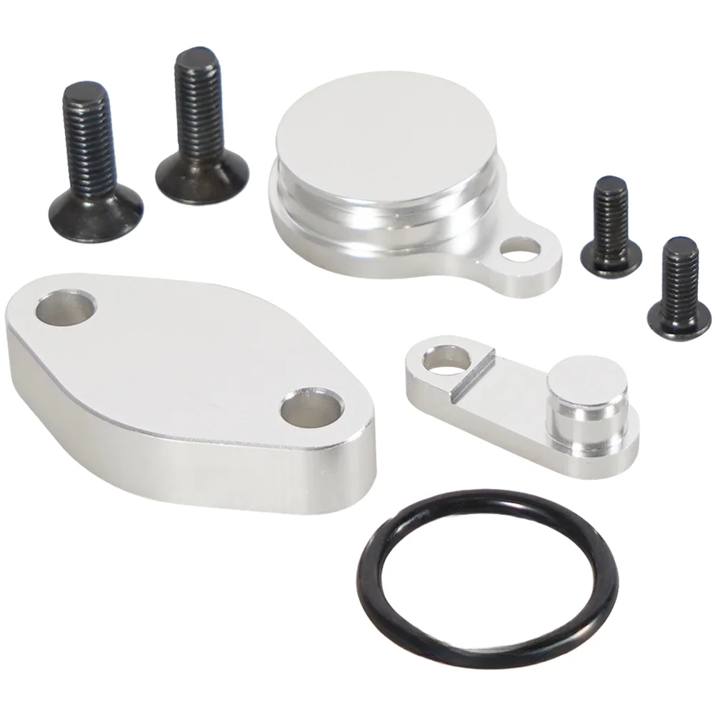 Aluminum For Intake for For exhaust Pipe Baffle Kit 7 PCS with Solenoid Valve Gasket Bracket Spacer Screws for LS Engines