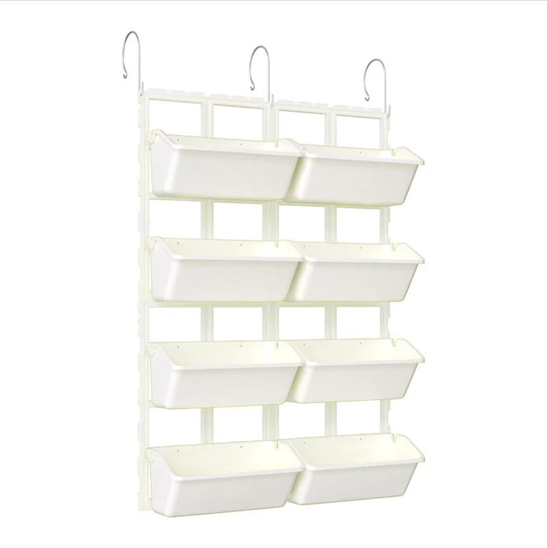 طبقة حوض الزراعة أواني الزهور المعلقة صندوق نباتات بلاستيكي مستطيل