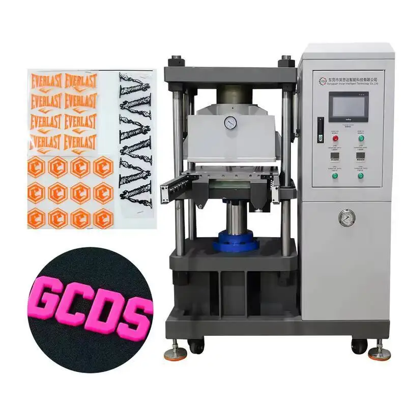 

3D Silicone Printed Fabric Heat Transfer Label Forming Hine Trademark Rubber Product Making Hinery