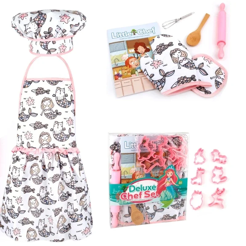 Children Cooking and Baking Set Girls Toddler Dress up Costume