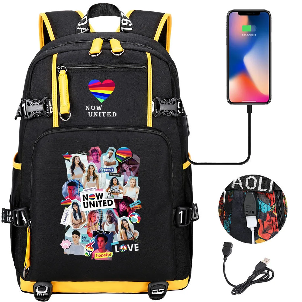 

Hot Now United Backpack Teenager Girl Boy School Bag Multifunction USB Charging Bag Men Women Travel Laptop Bag Backpack Mochila