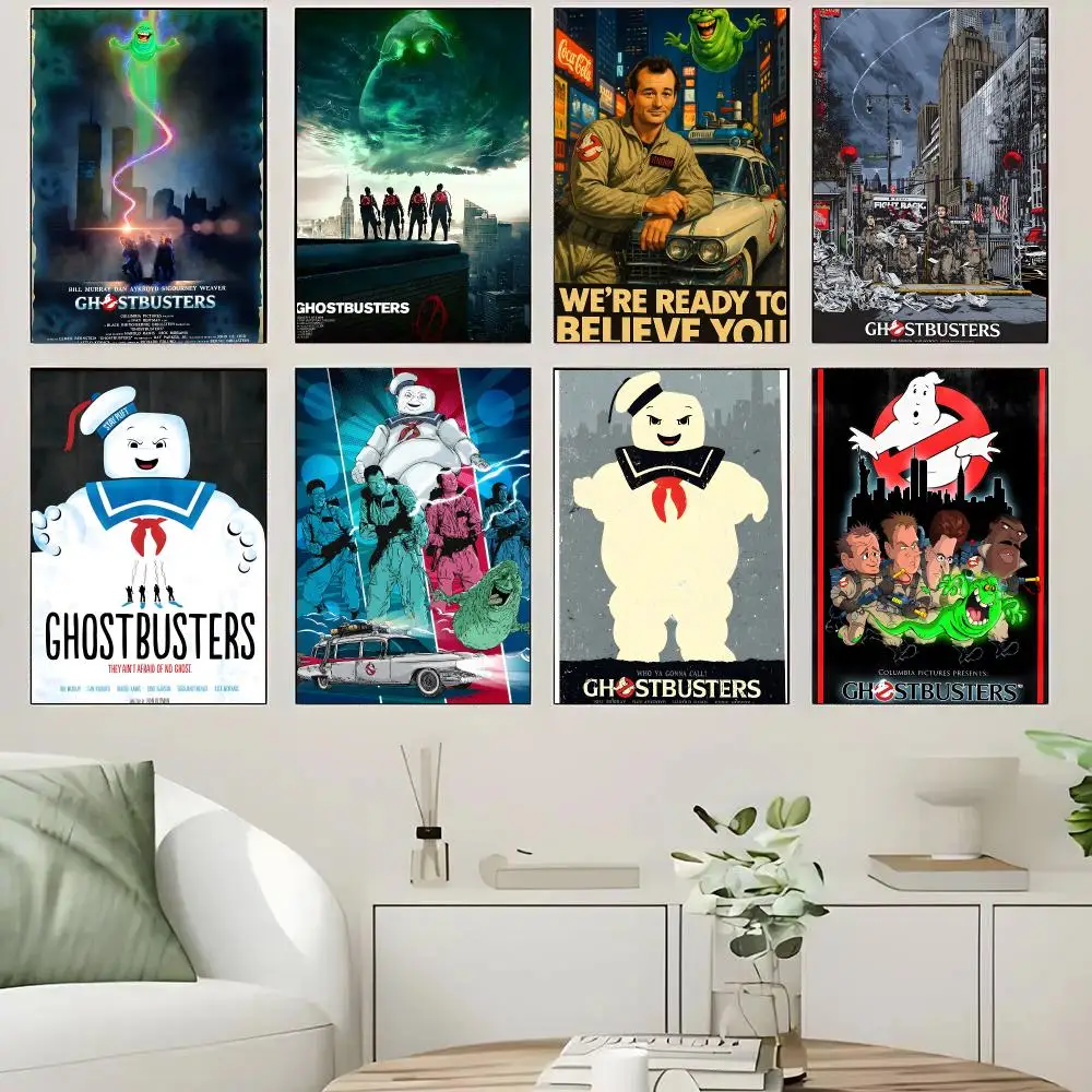 G-Ghostbusters Movie Poster Self-adhesive Advanced Aesthetic Printing Paper Wall Art for Living Room Home Decor