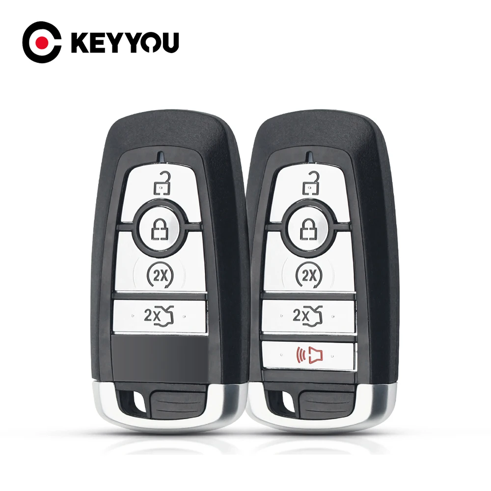 KEYYOU For Ford Mondeo Edge Escape Ranger Fusion Mustang Raptor Explorer F150 F250 F-350 4/5BTN Car Key Case