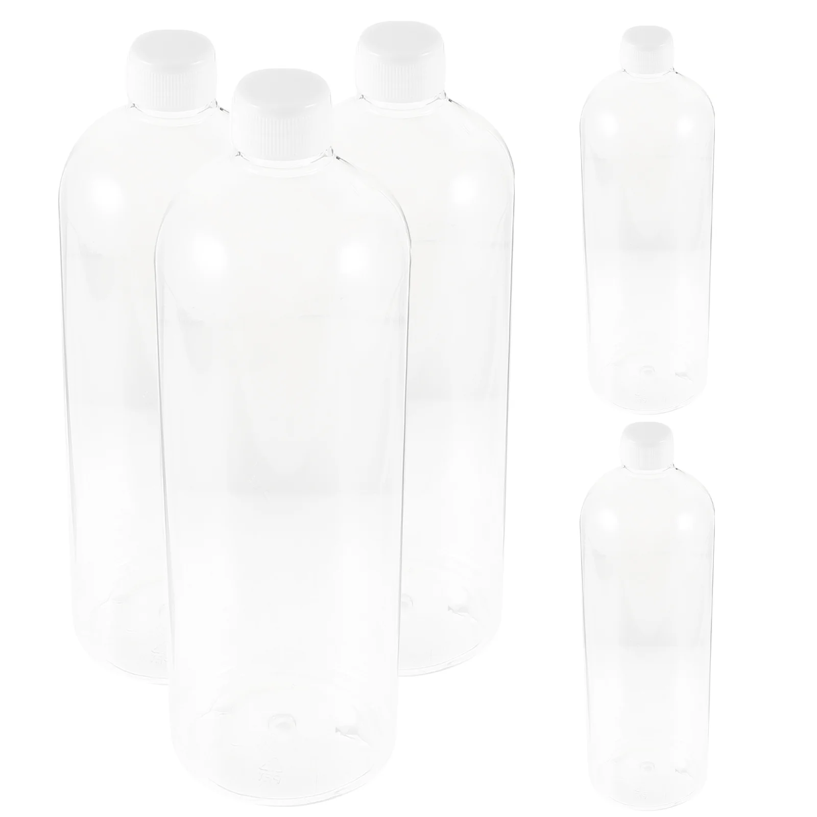 5 Pcs Hand Soap Dispenser Empty Shampoo Plastic Bottles Refillable Transparent Travel