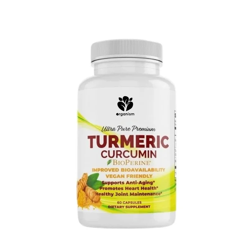 Turmeric Curcumin Supplement - Organic turmeric root extract enhances absorption and daily joint function