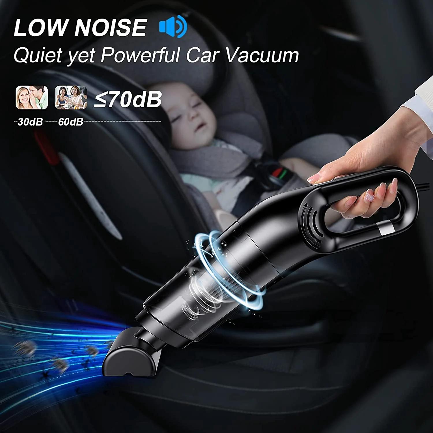 

Classy-Portable Car Vacuum Cleaner USB Chargable Vacuum Cleaner 10000Pa High Power Vacuum For Car Detailing Interior Cleaning