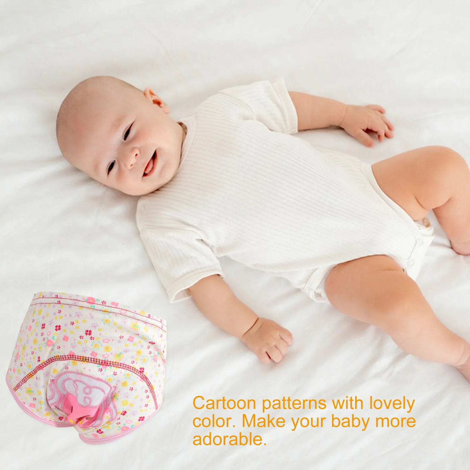 

6Pcs Toddler Potty Training Pants Baby Girls Nappy Diaper Soft Washable Reusable Underwear Size M Leakproof Underwear