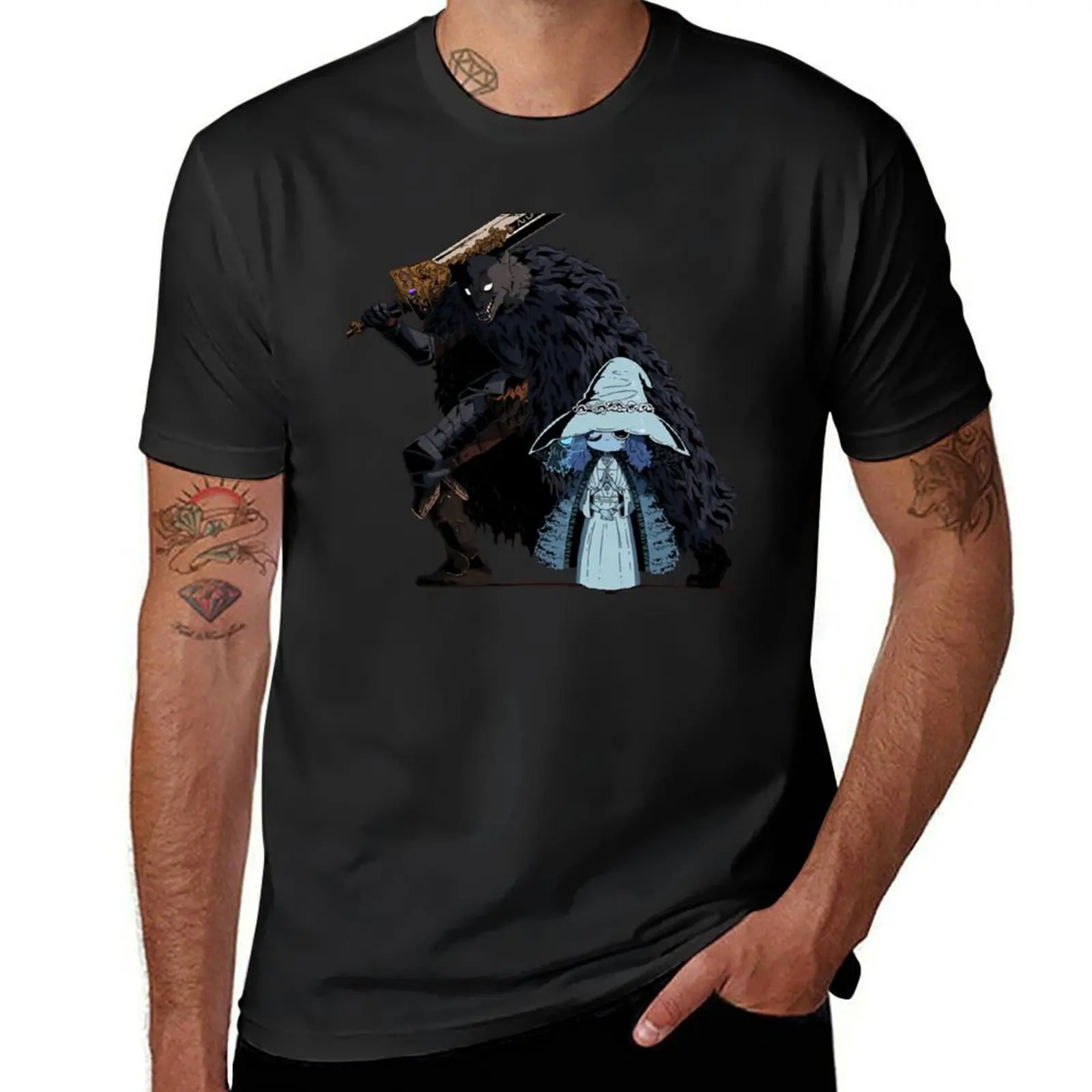 Blaidd The Half Wolf And Cute Ranni The Witch T-Shirt boys whites cute clothes men clothing