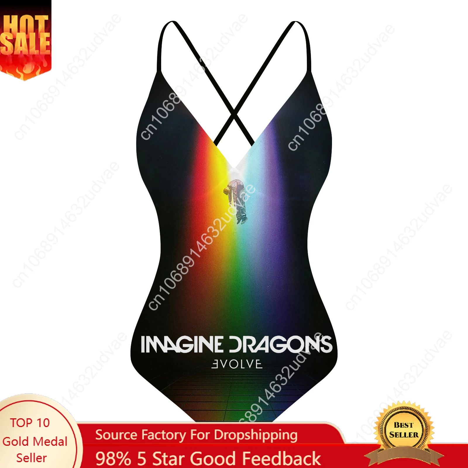 

Imagine Dragons V-neck Halter Back Swimsuit Womens Bathing Suits Personalized Bikini Pool Party Swimwear Custom Made Beachwear