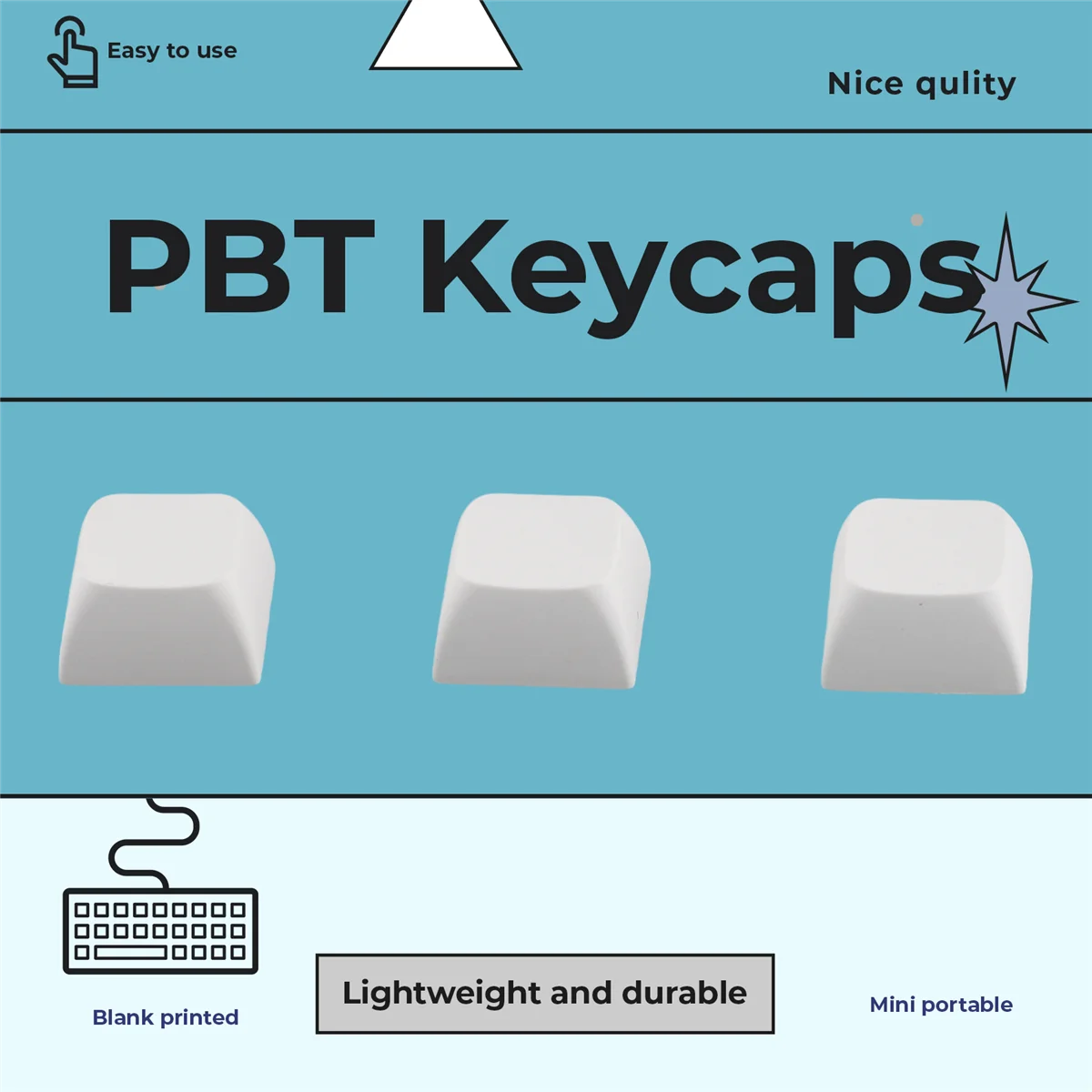20 Key XDA โปรไฟล์ PBT Keycaps คีย์บอร์ด 1U 1X Ball พิมพ์เปล่าที่กําหนดเอง Keycaps Mx XDA ความสูง, a002
