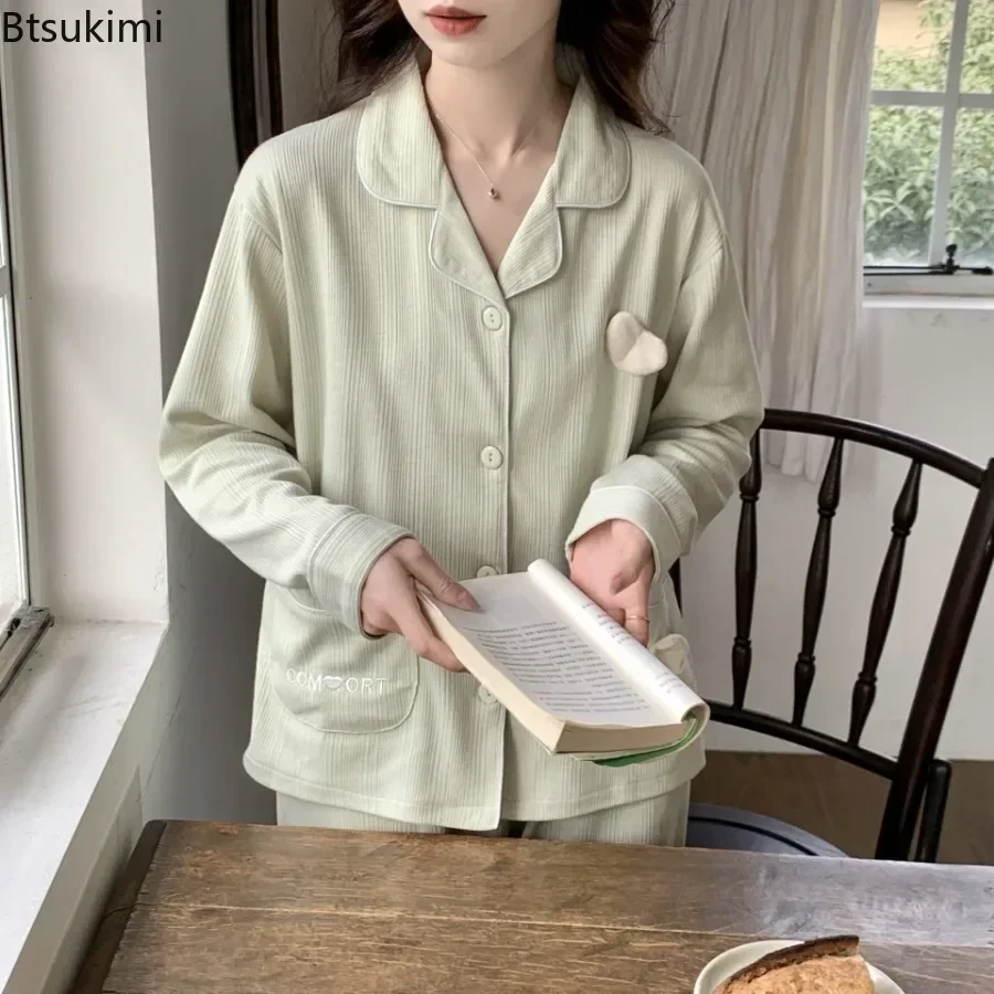 2025 Women's Summer 100% Cotton Yarn Pajama Sets Chinese Retro Style Short Sleeve Tops and Pants Set Homewear Sets Women Lounge