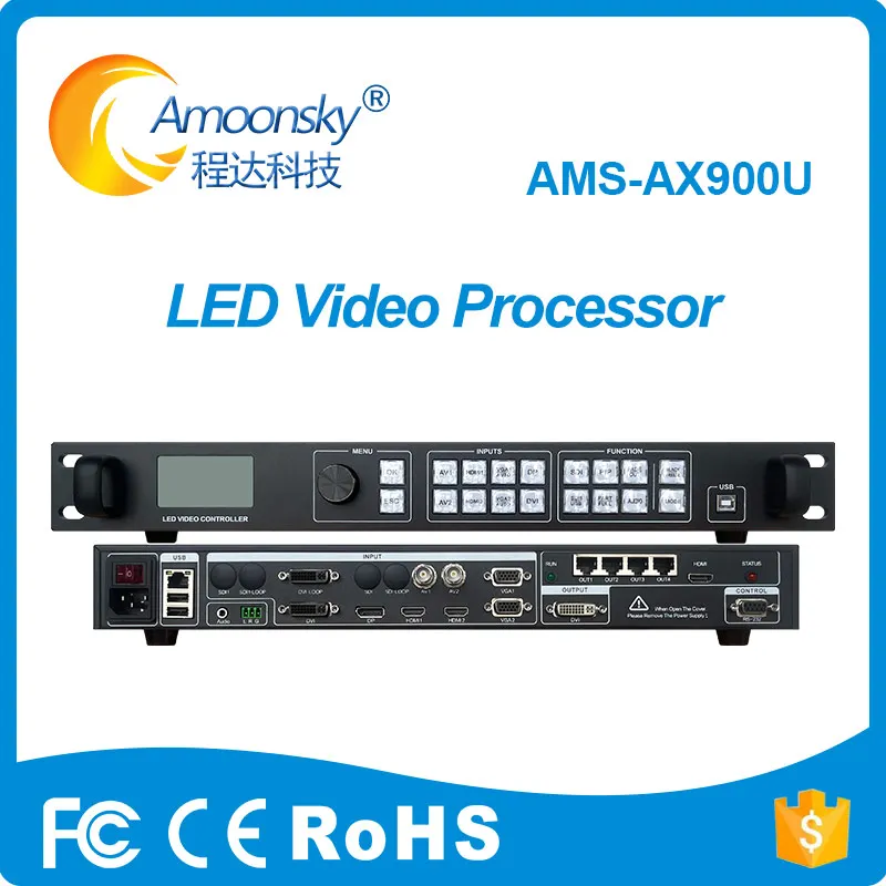 LED Video wall Controller AX900U USB Disk Play With Send Card MSD600 Like Novastar VX400 Processor Support Seamless Switching