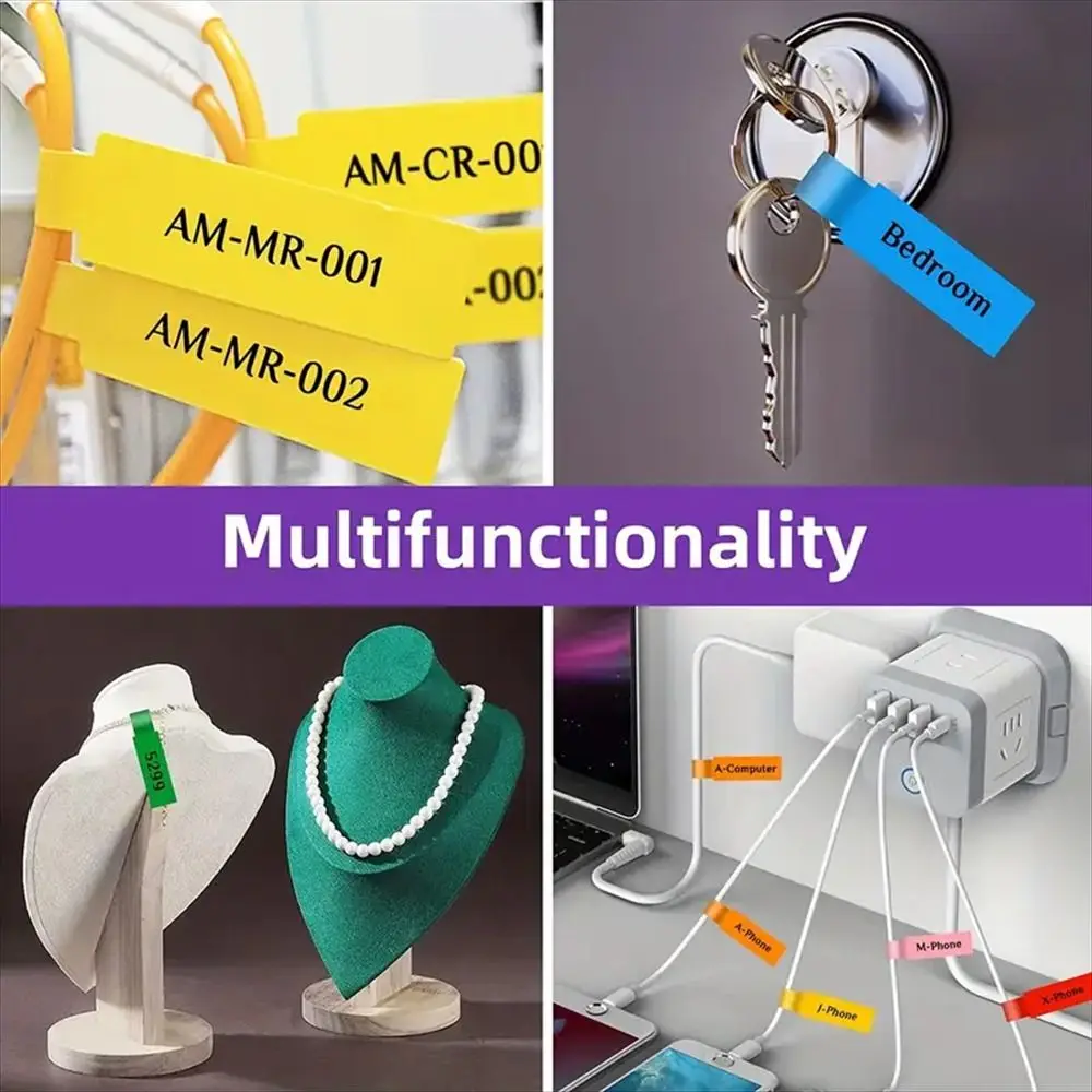 

Красочные водонепроницаемые этикетки для кабелей, самоклеящиеся этикетки для шнура для рукописного ввода, производители печати, 8-цветные наклейки для этикеток, этикетки для проводов