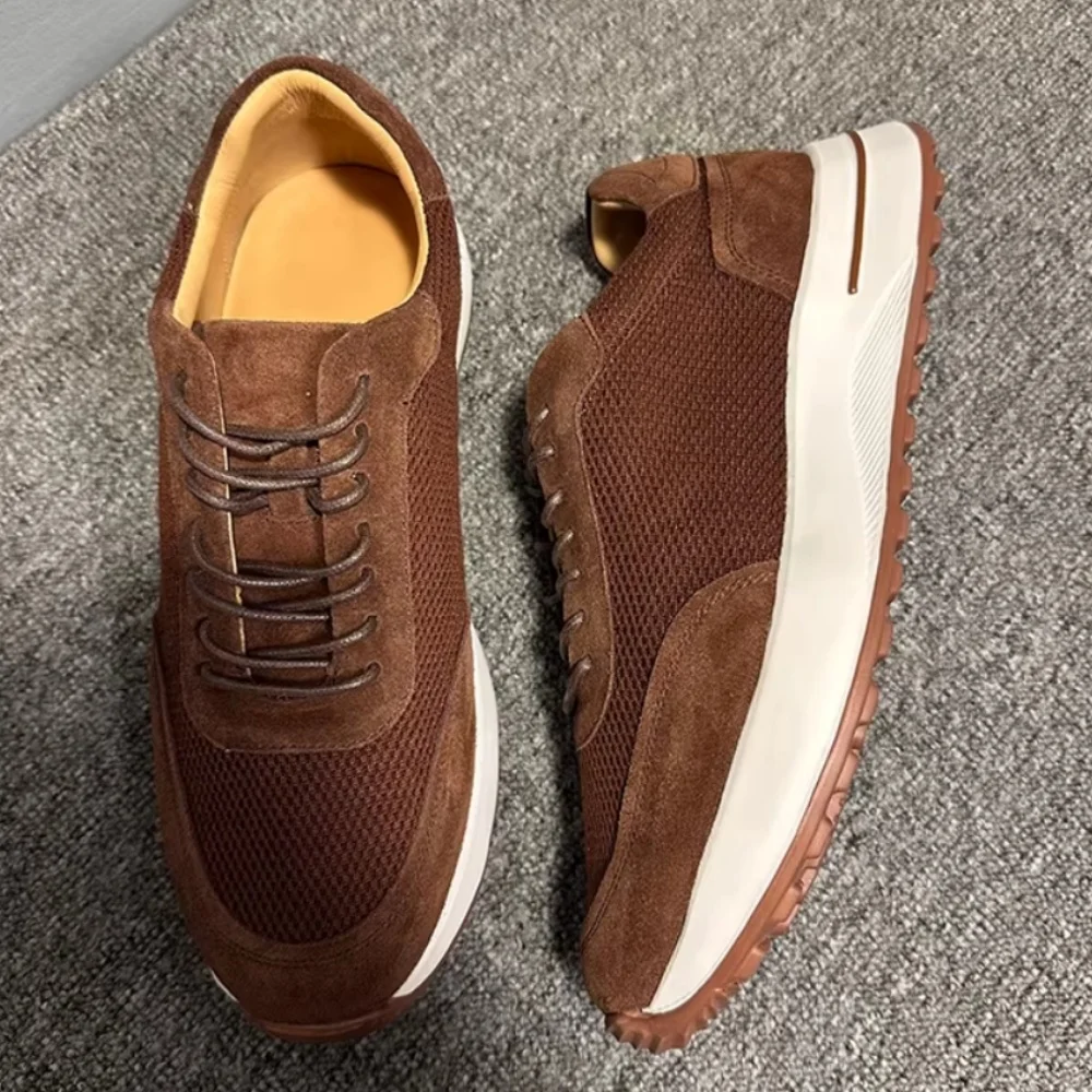 Men's retro breathable lightweight comfortable sporty thick-soled fashionable casual shoes, versatile shoes