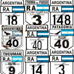 Argentina Ruta 40 Car Sticker Patagonia Ruta40 Misiones 12 Tucuman RA Ruta 9 Waterproof Cover Scratches Decal Accessories Decor